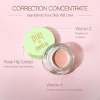 Pixi Beauty Correction Concentrate - Brightening Peach, Under Eye Colour Corrector, Illuminating Concealer, 0.1 Fl Oz