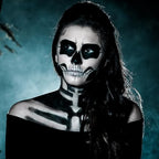 Black and White Face Paint Halloween Makeup Kit Professional, White Foundation Makeup Eye Black Stick, Black White Face Makeup for Halloween Zombie Clown Vampire Skeleton Skull Joker Makeup