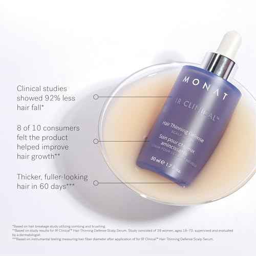 MONAT IR Clinical System – Complete Hair Care Restoration Kit with Thickening Shampoo, Conditioner & Thinning Defense Serum – Strengthens, Protects, & Revives Hair for Thicker, Fuller-Looking Results