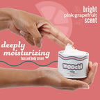 moochi Beef Tallow for Skin – Organic 100% Grass-Fed Whipped Balm with Pink Grapefruit Essence, Natural Moisturizer Cream for Nourishing Skin Hydration, 4 oz