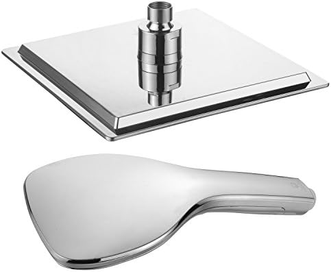 Dream Spa Ultra-Luxury 9" Rainfall Shower Head/Handheld Combo. Convenient Push-Button Flow Control Button for easy one-handed operation. Switch flow settings with the same hand! Premium Chrome