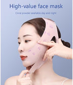 V Line Face Lifting Strap, Chin Strap for Sleeping, Double Chin Reducer for Women, Jaw Line Sculptor Eliminator, Mask Shaper for Jawline, Neck Lift Jaw Tightening Exerciser, Face Lift Tape Remover