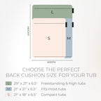 Bath Pillow S | Extra Comfortable Mesh Bath Cushion with Magic Dry Function | Green, Size: 19.7x23.6 inches | Hygienic Home Spa Pillow for Bathtub or Hot Tub