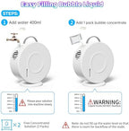 Bubble Machine for Kids Toddlers,90° 360° Auto Rotatable Portable Bubble Maker Toy for 3 4 5 Year Old, Automatic Bubble Blower with RGB Light Rechargeable, Outdoor Wedding Party Birthday Gifts