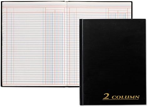 Adams ARB8002M Account Book, 2 Column, Black Cover, 80 Pages, 7 X 9 1/4