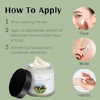 Beef Tallow Moisturizer,Beef Tallow for Skin,Organic Grass Fed Beef Tallow with Raw Honey Moisturizing Cream, Whole Body & Face Moisturizer（4oz）