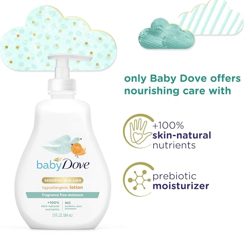 Baby Dove Sensitive Moisture Face and Body Lotion 13 oz(Pack of 4)