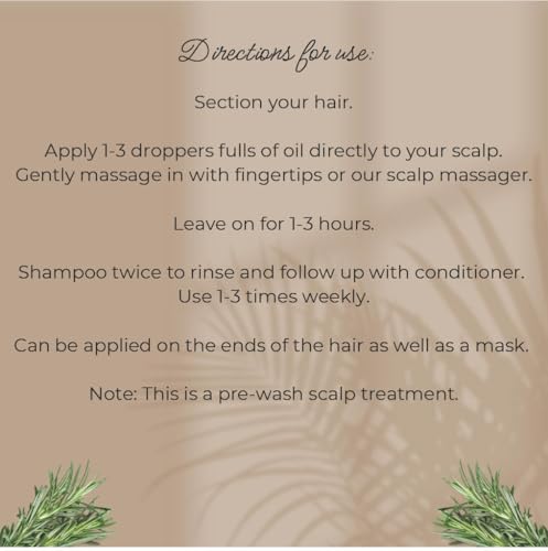 Hair Growth Oil - Organic, Vegan, cruelty free - Rosemary oil, castor oil, pumpkin seed oil, amla oil etc. For thick healthy hair, 1.70 Fl Oz (Pack of 1)