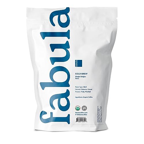 Fabula Coffee Cold Brew Freshly Ground - Organic - Low Acid - Single Origin - Non-GMO - Mold Free - 12 Ounces