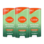 Lume Whole Body Deodorant - Smooth Solid Stick - 72 Hour Odor Control - Aluminum Free, Baking Soda Free and Skin Loving - 2.6 Ounce (Pack of 3) (Fresh Alpine)