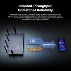 TP-Link Archer BE6500 Dual-Band Wi-Fi 7 Router (Archer BE400) | Dual 2.5 Gbps Ports USB 3.0 | Covers up to 2,400 Sq. ft and 90 Devices | Quad-core CPU| HomeShield, Private IoT, Free Expert Support