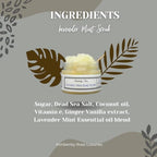 Exfoliating Sugar Scrubs for Body, Face and Feet, with Essential Oils and Vitamin E (Lavender Mint Dead Sea Salt Scrub) Mineral Rich Natural Scrubs, bikini area