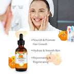 Pumpkin Seed Oil, Pumpkin Seed Essential Oil for Hair Growth & Dry Damaged Hair, Strengthen Hair Thickness, Nourish Hair scalp, Moisturizer Serum for Skin, Face & Body, 2 Pcs