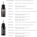 Hawink Tattoo Ink Set 1oz (30ml) Tattoo Supply 14 Colors Pigment Kit Ink USA TI203-30-14