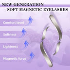 B&Qaugen Magnetic Eyelashes with Applicator Lashes Reusable Glue-Free Natural Look Cluster Kit Easy to Wear and Remove（M02）