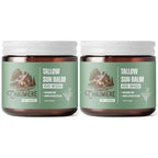 Herb-Infused Grass Fed Tallow Sun Balm SPF 30 (4 oz) | Non Nano Zinc, | Daily use Sun Balm for Face/Body | Beef tallow for skin | Deep moisturizing