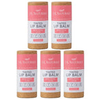 J&L Naturals Tinted Lip Balm | Vegan & Cruelty Free Lip Stain | Zero Waste Makeup | Plastic-Free, Hydrating & Moisturizing Lip Tint | Made in US (Bundle (5-Pack), Rose Petal Glow)