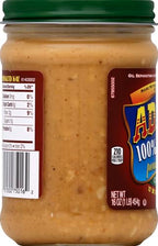 Adams 100% Natural Peanut Butter, Unsalted, Crunchy, 16 oz