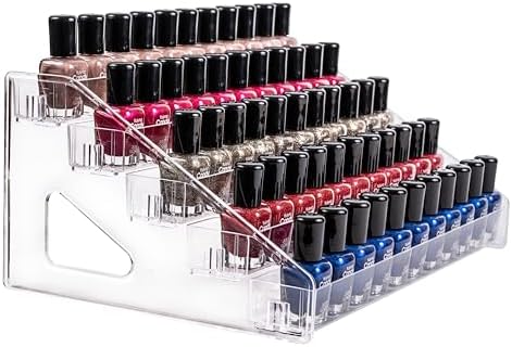 Nail Polish Organizer Acrylic Display Rack for Nail Polish Holder Sunglasses Organizer Essential Oils Holder Clear Eyeglasses Display Case Makeup Organizer