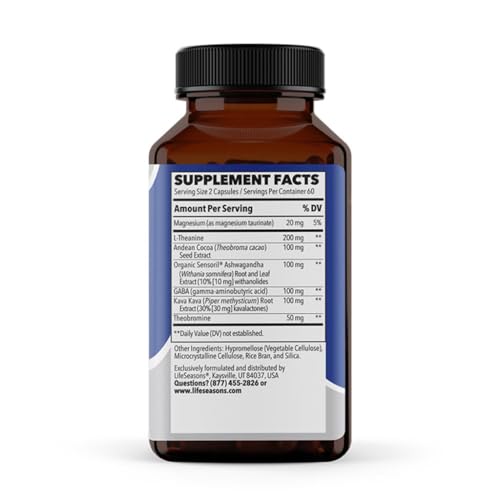 Anxie-T - Stress Relief Supplement - Supports Mood & Mental Focus - Feel Calm and Relaxed - Eases Tension & Nervousness - Ashwagandha, Kava Kava, GABA & L-Theanine - 120 Capsules