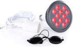 Hooga Red Light Therapy, Red and Near Infrared Wavelengths, Dual Chip 12 LEDs for Skin, Pain Relief, Anti Aging, Muscle Recovery, Performance, Energy. Handheld, Power Cord Included. HG24.