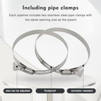 4-Inch Dryer Vent Hose 26FT, Flexible Aluminum Duct with 2 Clamps, Heavy-Duty Four Layer Protection for HVAC Ventilation and Exhaust Black