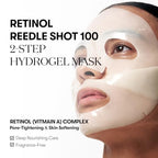 VT COSMETICS Reti-A Reedle Shot 100 2-Step Hydrogel Mask(34.5gx4ea), Intensive Tightening, Exosome Retinol, Overnight Melting Mask, Ideal for Retinol Beginners, Korean Facial Mask