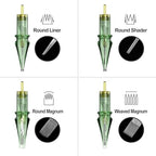 Tattoo Needles,Solong Pro 20Pcs Disposable Tattoo Cartridge Needles 1203 Round Liner X-Taper Needle Cartridges(1203RL) EN01S-20-1203RL-X