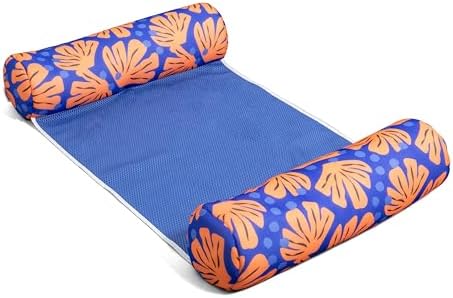 Big Joe Noodle Sling, No Inflation Needed, Pool Float with Armrests, Quick Draining Fabric, Cup Holder