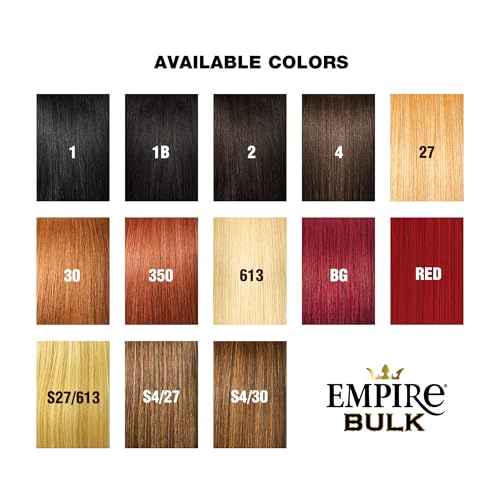 Sensationnel Empire bulk braiding – deep human hair braids for knotless boho box or curly loose wave styles (18 inch, S4/27)