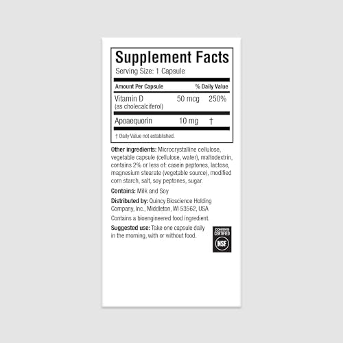 Prevagen Regular Strength - 30 Capsules (1 Month Supply) | Formulated for Your Brain | 10mg of Apoaequorin Plus Vitamin D3 with 7-Day Pill Minder