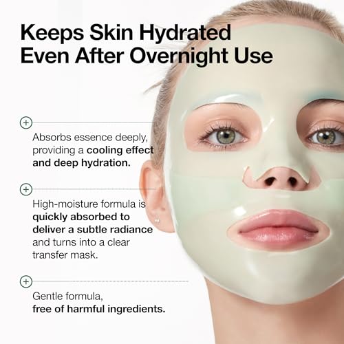 ANUA Heartleaf 70 Soothing Collagen Mask, Overnight Face Mask for Glass Skin, hyaluronic acid, Collagen, Soothing & hydration Facial Mask for Sensitive Skin, Natural Color, Korean Skin Care (38g, 4ea)