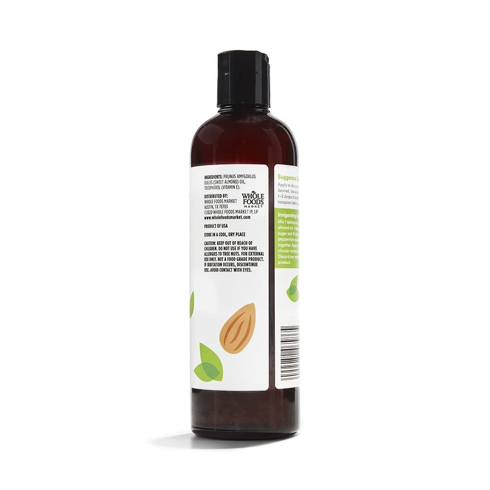 365 by Whole Foods Market, Softening Sweet Almond Oil, Skin & Hair Care, 16 Fl Oz