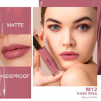 Oulac Matte Liquid Lipstick 2 PCS Set, Long Lasting Lipstick Waterproof Lip Stain, No Transfer, Creamy High Pigmented Formula with Rose Oil, Vegan [M11+M12]