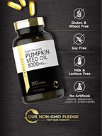 Carlyle Pumpkin Seed Oil | 3000mg | 200 Softgel Capsules | Non-GMO and Gluten Free Formula | Cold Pressed Dietary Supplement