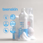Teen Skin 3-Step Skin Care Kit | Daily Boys & Girls Skin Care Regimen | Face Wash, Toner, & Moisturizer | Perfect for Teens Preteens & Kids Looking to Prevent Acne | 3 Pc