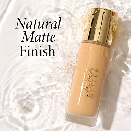 LAURA GELLER Double Take Liquid Foundation | Medium to Full Coverage, Natural Matte Finish, Light