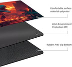 MTG Playmat Non-Slip Rubber Backing Printing Commander Board Game Desk Mat Duel Mat TCG PTCG Playmat 24x14 inches and Free Storage Bags (Tyrannosaurus)