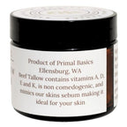 100% Grass Fed Grass Finished Whipped Vanilla Beef Tallow Moisturizer/Body Balm for Face, Body, Oily, Dry, Sensitive Skin -Contains Vitamins A, D, E, K -USA Made