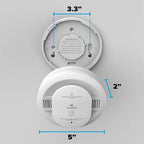 Kidde Smart Smoke and Carbon Monoxide Detector, Ring App Enabled for Real-Time Notifications, Hardwired Alarm, AA Backup Battery