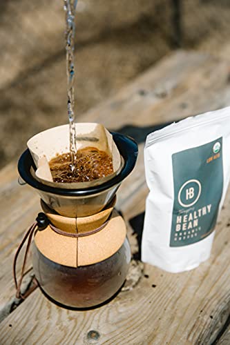 Healthy Bean Organic Espresso Coffee Beans Whole - Low Acid for Sensitive Stomachs, Strong, Rich Flavor, Clean and Healthy - USDA Organic, Espresso Coffee Beans, 11oz