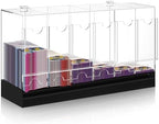 1 Pcs Acrylic Booster Pack Dispenser, Card Dispenser Storage and Organizer, for Trading Card, Booster Packs, Sports & More (Black Base 6 Slots)