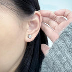 Moissanite Stud Earrings for Women 2CT 925 Sterling Silver Earrings for Women Men 18K White Gold Plated Earrings D Color VVS1 Round Lab Created Diamond Earrings for Men