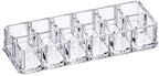 Amazing Abby - Charm - 12-Slot Acrylic Lipstick Organizer, Lipstick Holder, Lip Gloss Holder, Cosmetic Storage Display, Perfect Storage Solution for Drawer and Vanity (Slot Size: 0.9" x 0.9")