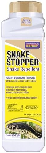 Bonide Snake Stopper Snake Repellent, 1.5 lbs Ready-to-Use Granules, Outdoor Deterrent for Snakes, Lizards, Iguanas