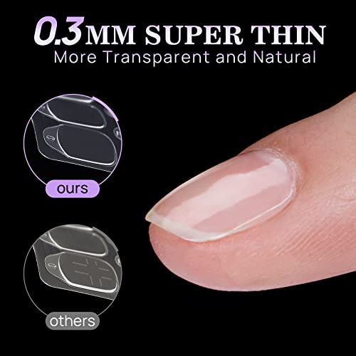 Nail Adhesive Tabs for Press On Nails - BTArtbox 10 Sheets 15 Sizes Ultra Thin & Waterproof Nail Stickers for Fake Nails, 300PCS Double Sided Jelly Nail Sticky Tabs for Manicure