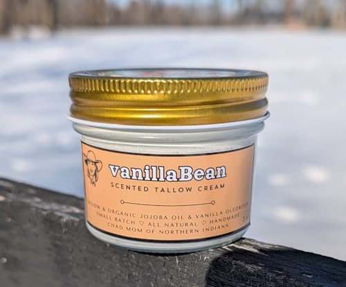 Vanilla Whipped Tallow Cream, vanillaBean by Chad Mom featuring Organic Jojoba Oil, 3oz