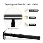 Double Edge Safety Razor Blades - 100 Count Premium Platinum Swedish Steel Blades for Men & Women’s Razors with a Smooth Precise and Clean Shave