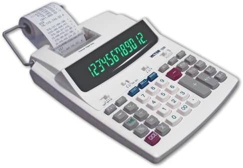 Victor 1226 Thermal Printing Calculator, 12-Digit Display, 8.0 LPS Printing Speed, Off-White