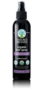 Hair Spray 8 Oz Bottle – USDA Organic Certified, Paraben-Free, Cruelty-Free and Vegan - With Natural Botanical Extracts - For All Hair Types by Nature's Brands is Made In USA.